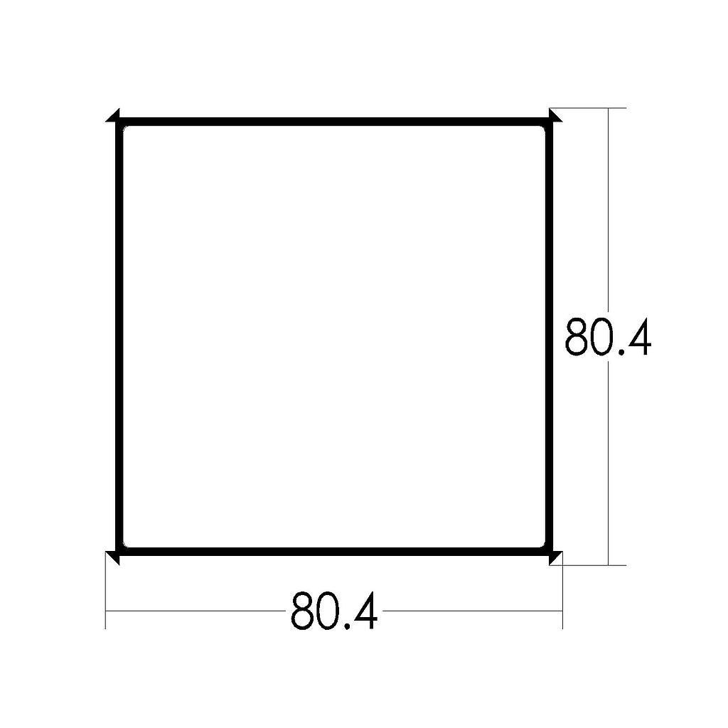 COLUMNA 90º LISA 80x80 "TLT" (LT) L.4800mm