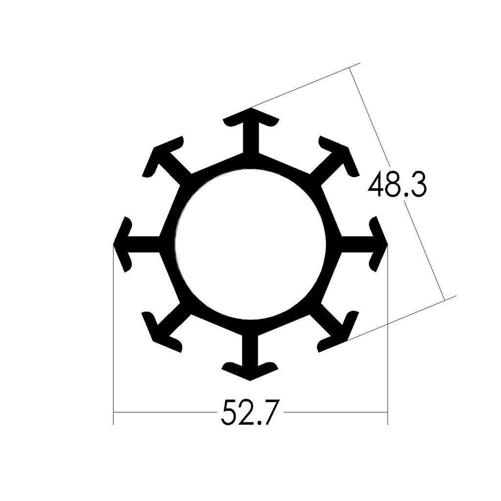 COLUMNA "TE" (LT) L.2400mm