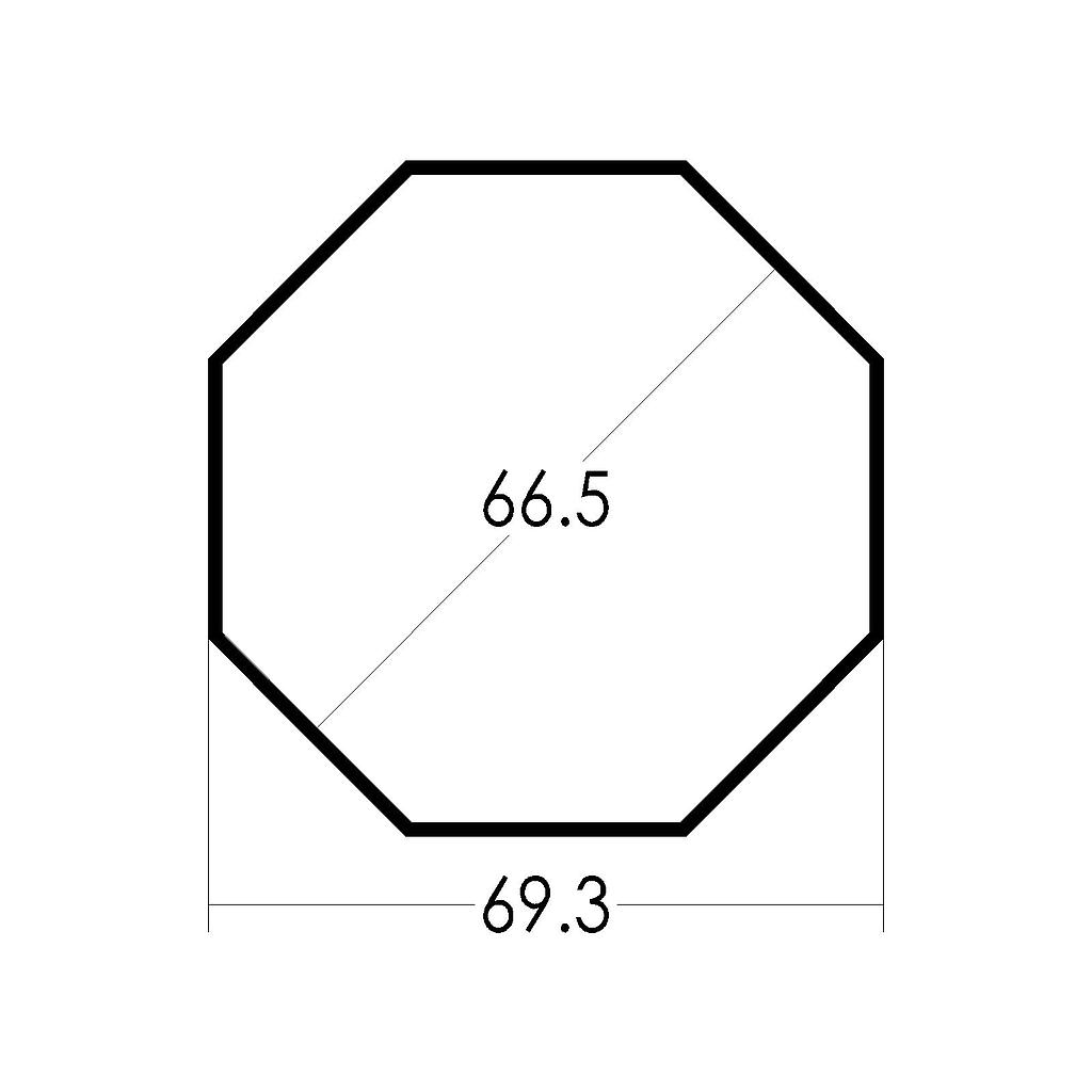EJE DE CORTINA OCTOGONAL "CE" "CR" (TLL)