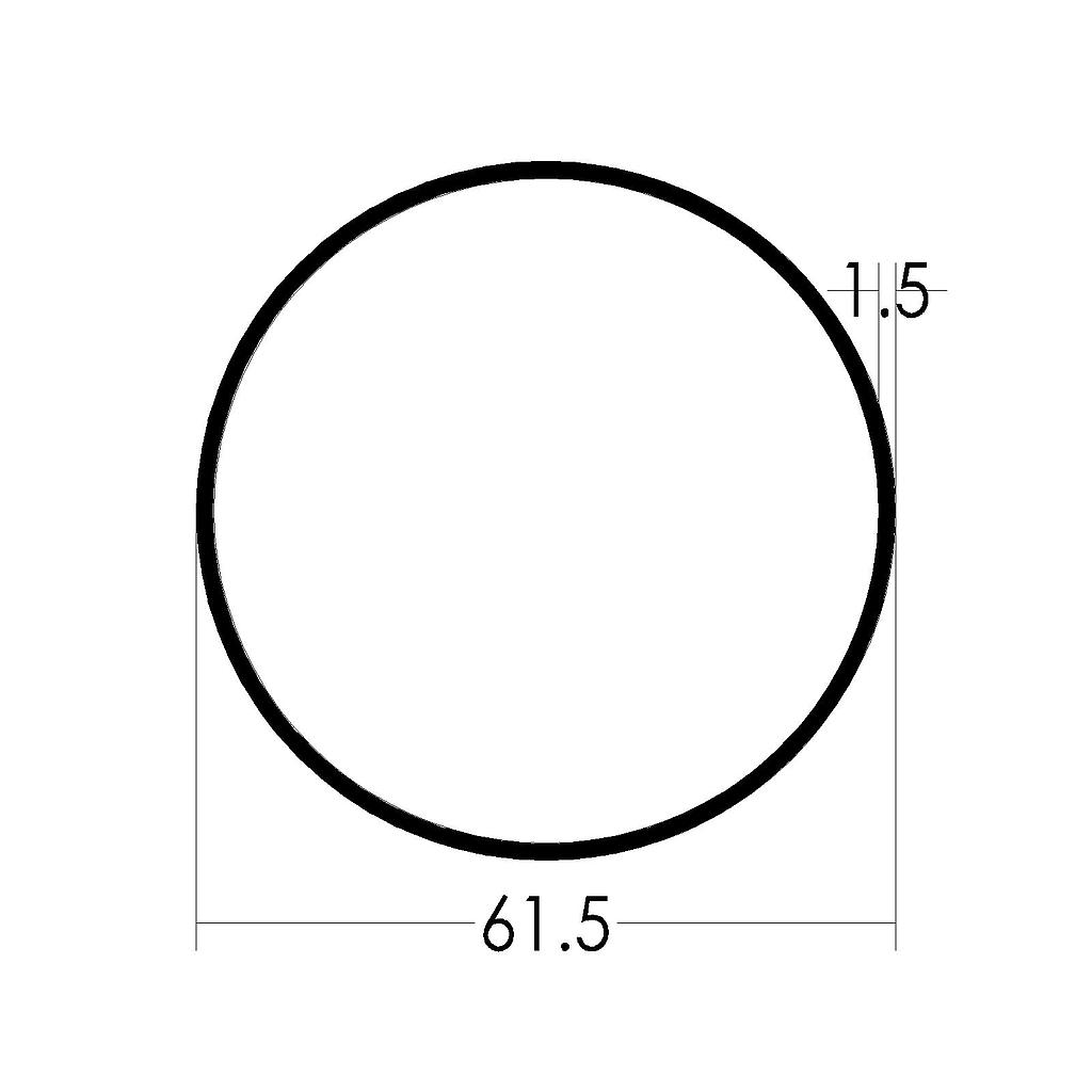 COLUMNA ROTULA Ø 61.5x1.5mm "TLT" (LT)