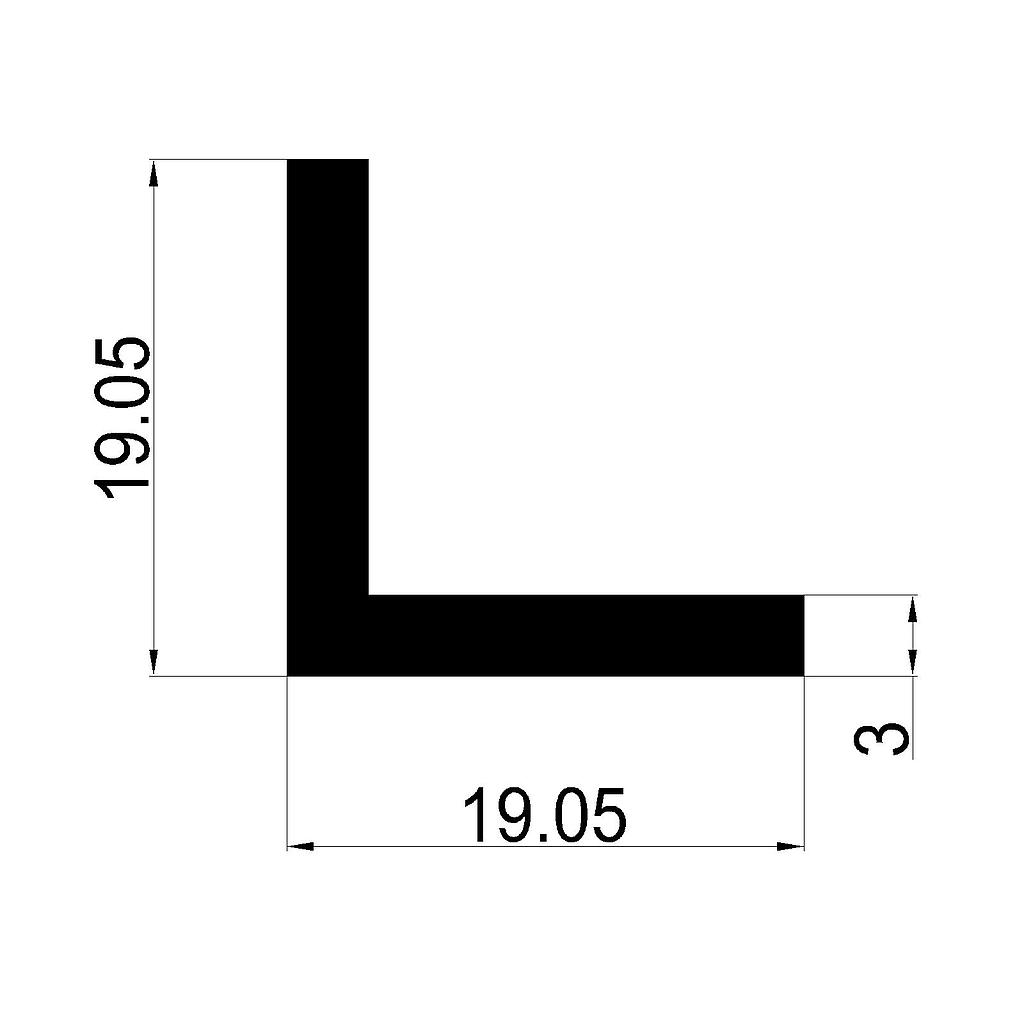 ANGULO 19.05x3mm