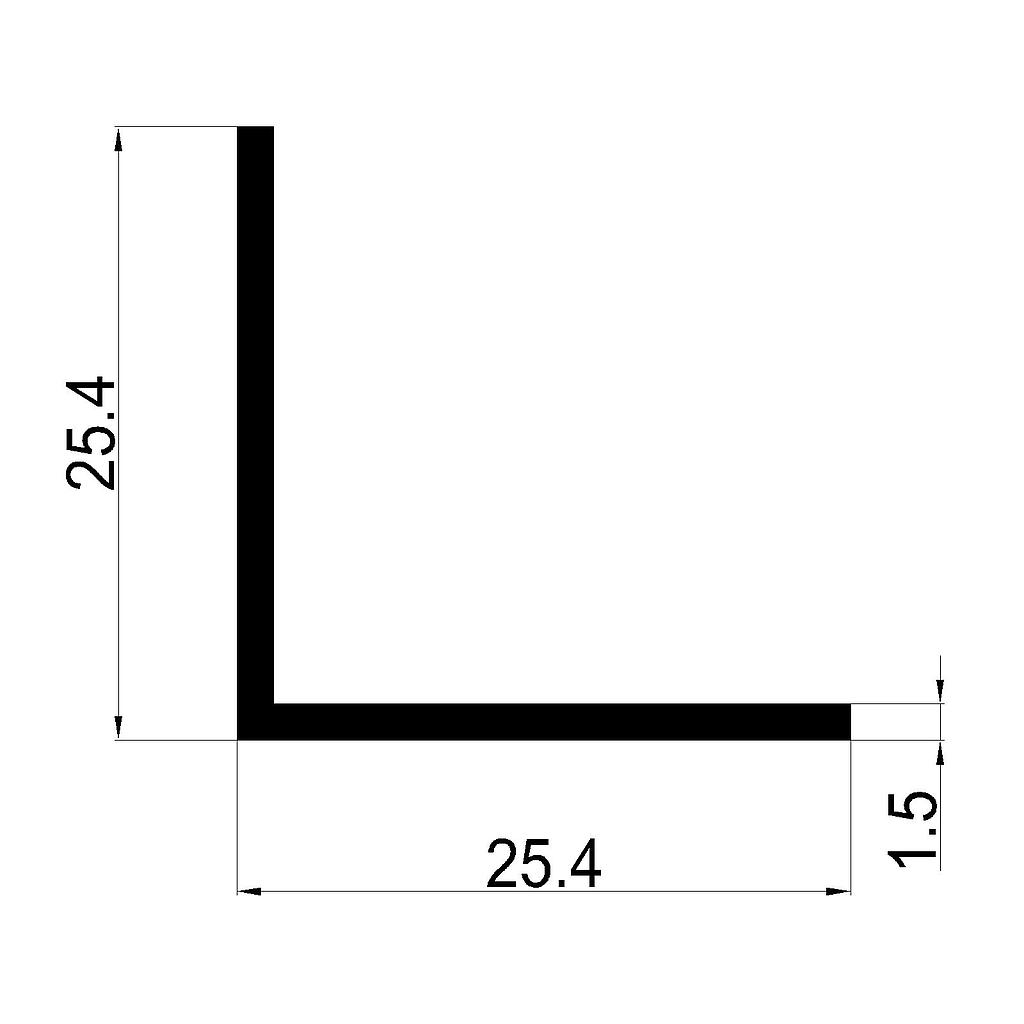 ANGULO 25.4x1.5mm