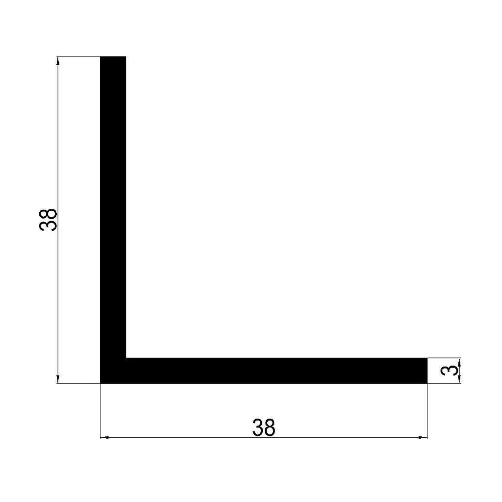 ANGULO 38x3mm