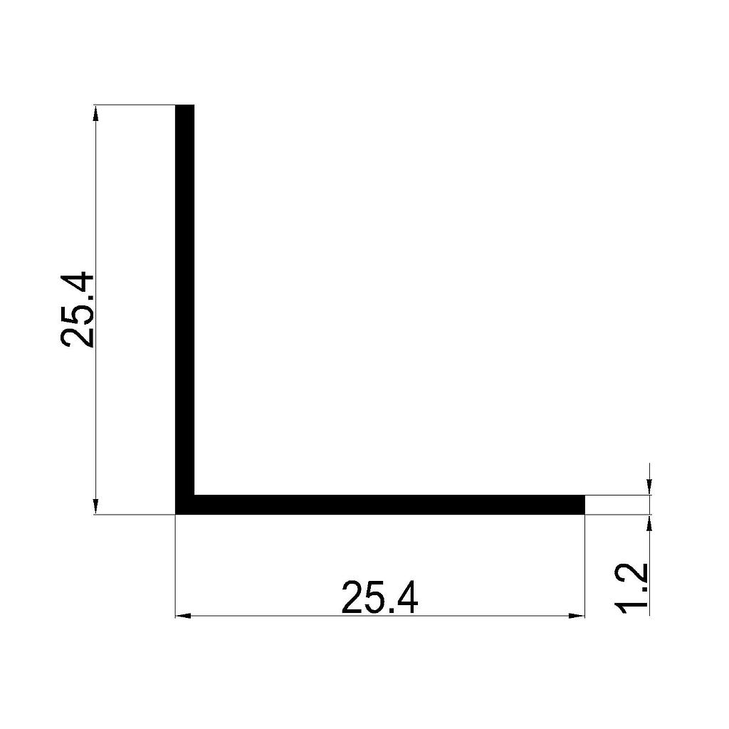 ANGULO 25.4x1.2mm