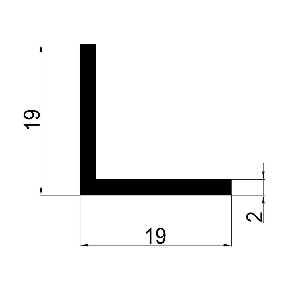 ANGULO 19x2mm