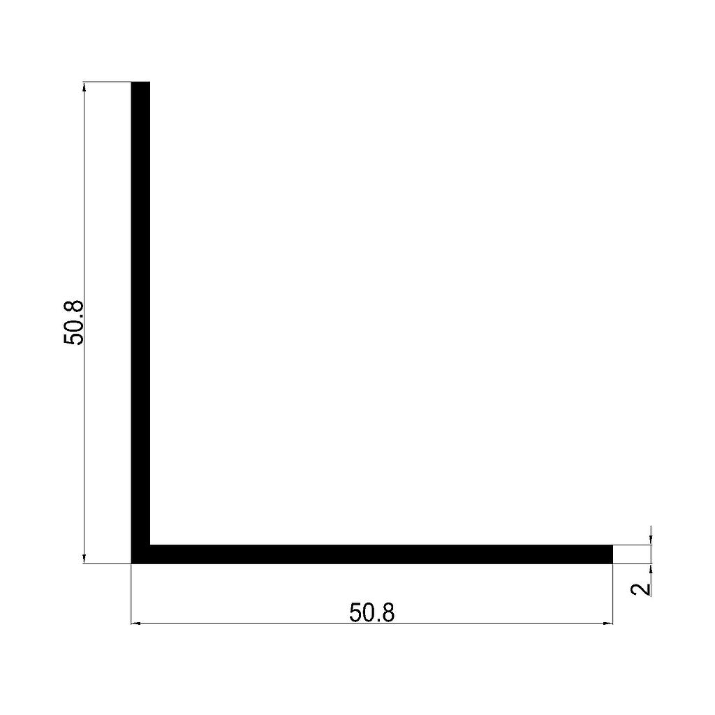 ANGULO 50.8x2mm