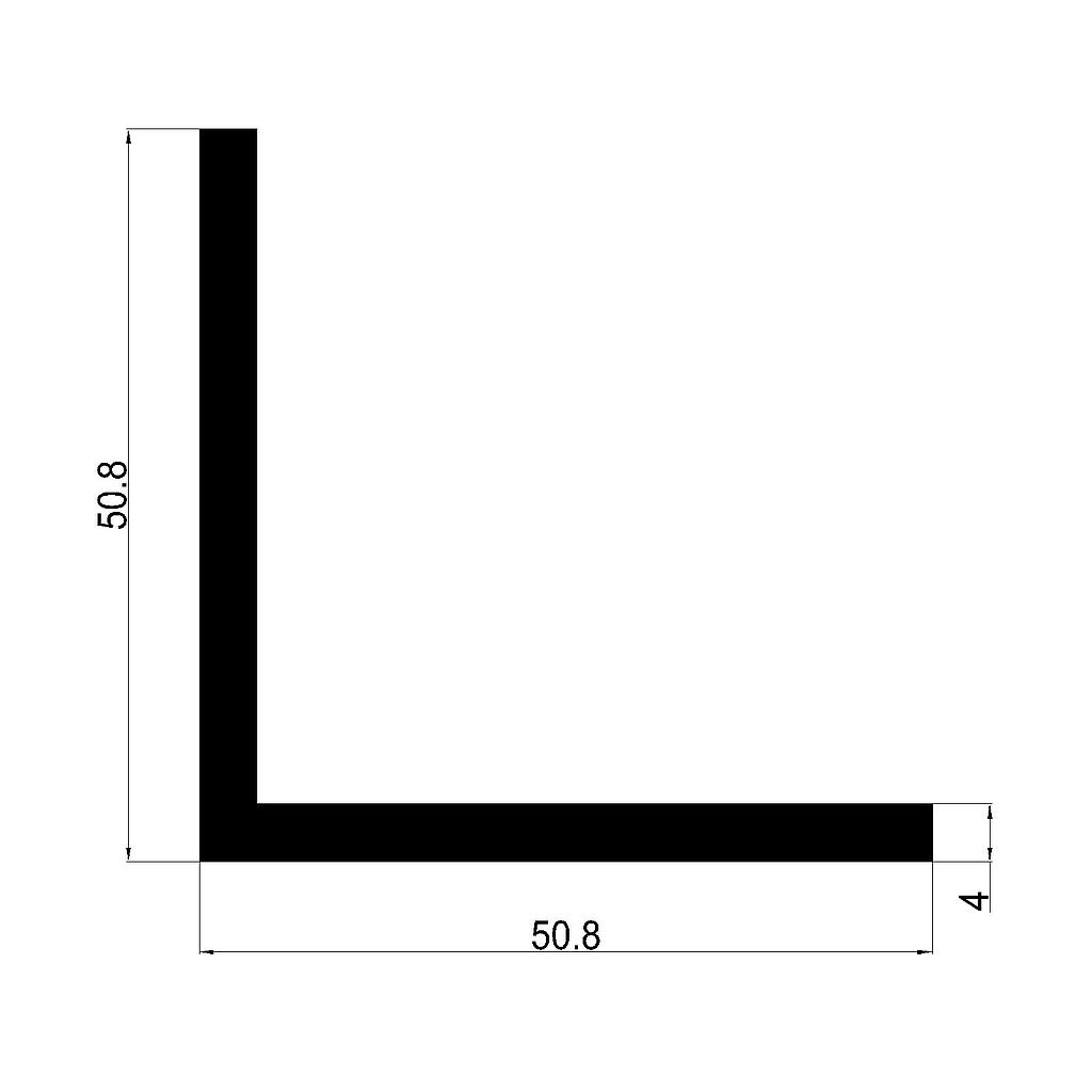 ANGULO 50.8x4mm