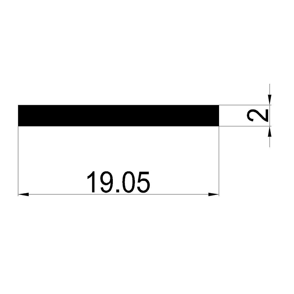 PLANCHUELA 19.05x2mm