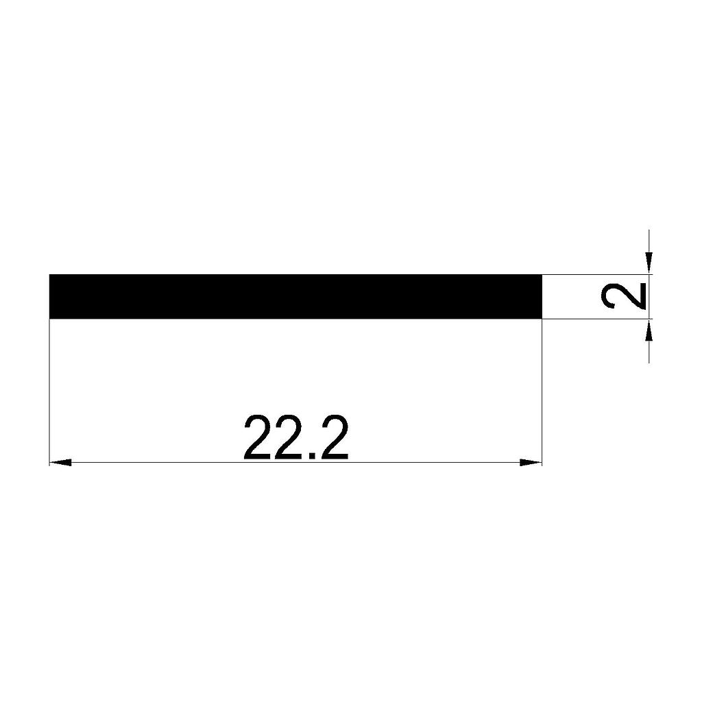 PLANCHUELA 22.2x2mm