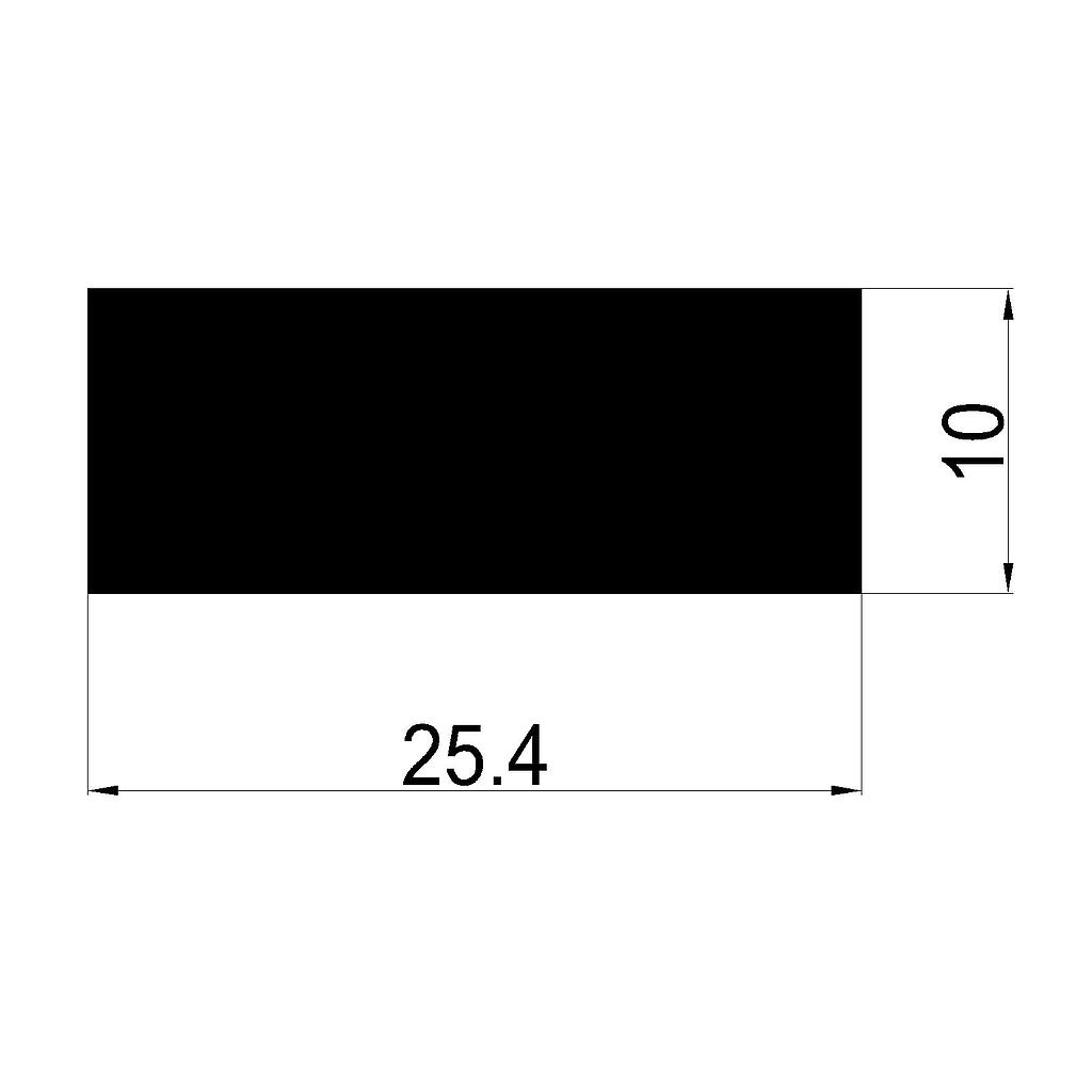 PLANCHUELA 25.4x10mm