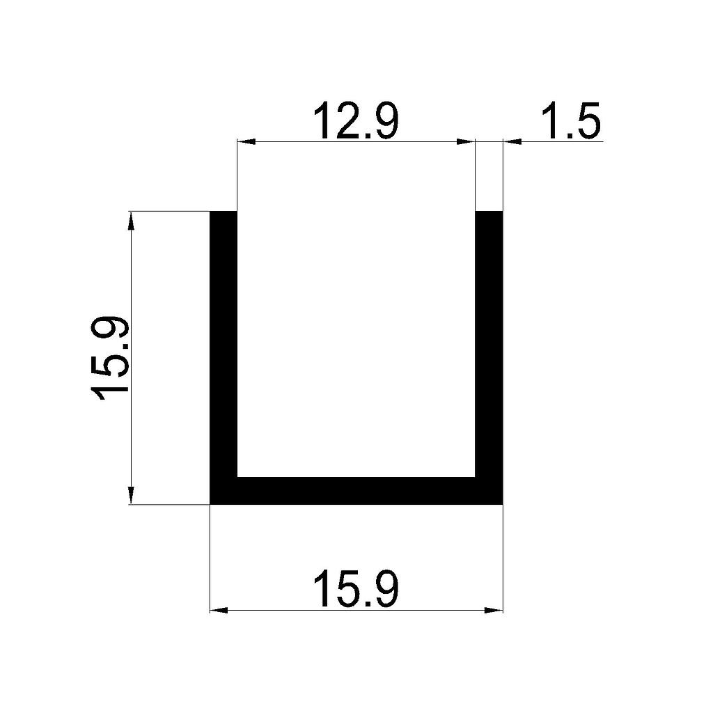 U 15.9x15.9x1.5mm