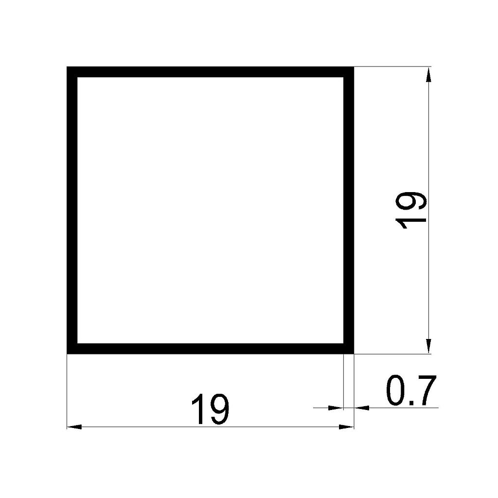 TREFILADO CUADRADO 19mm
