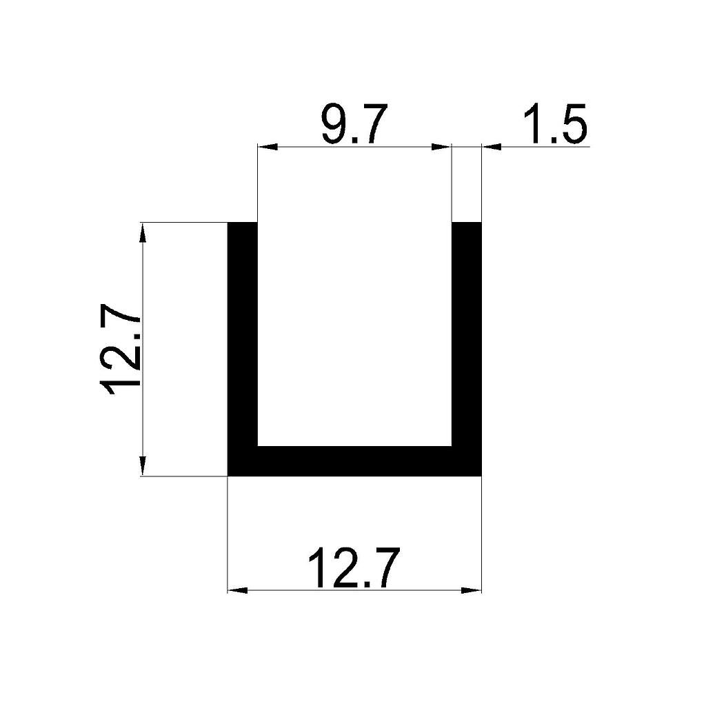 U 12.7x12.7x1.5mm, 9 INTERIOR