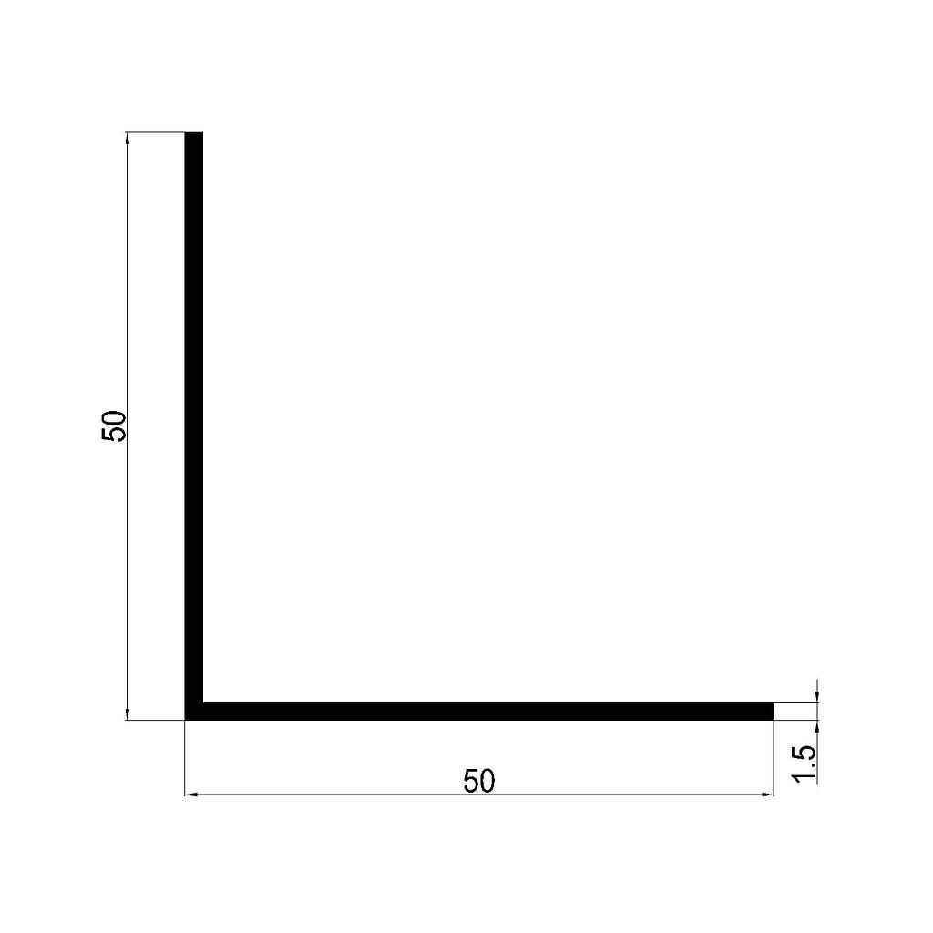 ANGULO 50x1.5mm AL6061