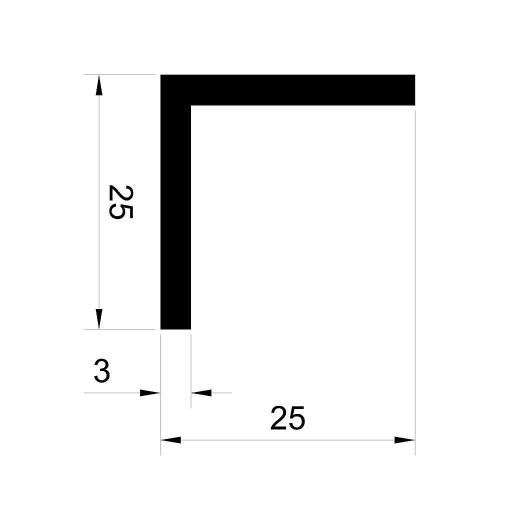 ANGULO 25x3mm