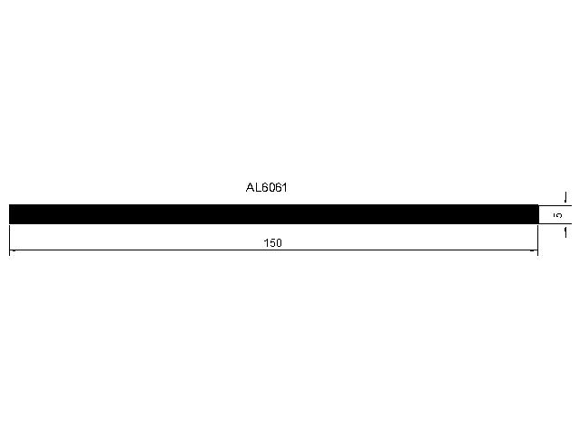 PLANCHUELA 150x5mm AL6061 (LI)