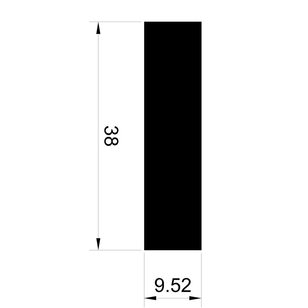 PLANCHUELA 38x9.52mm