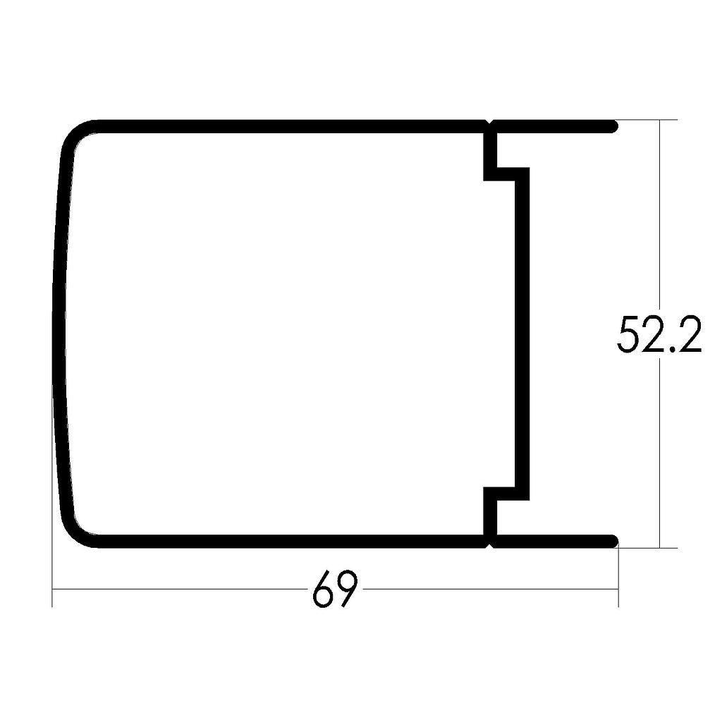 PASAMANO RECTO "BA" (LT) L.4800mm